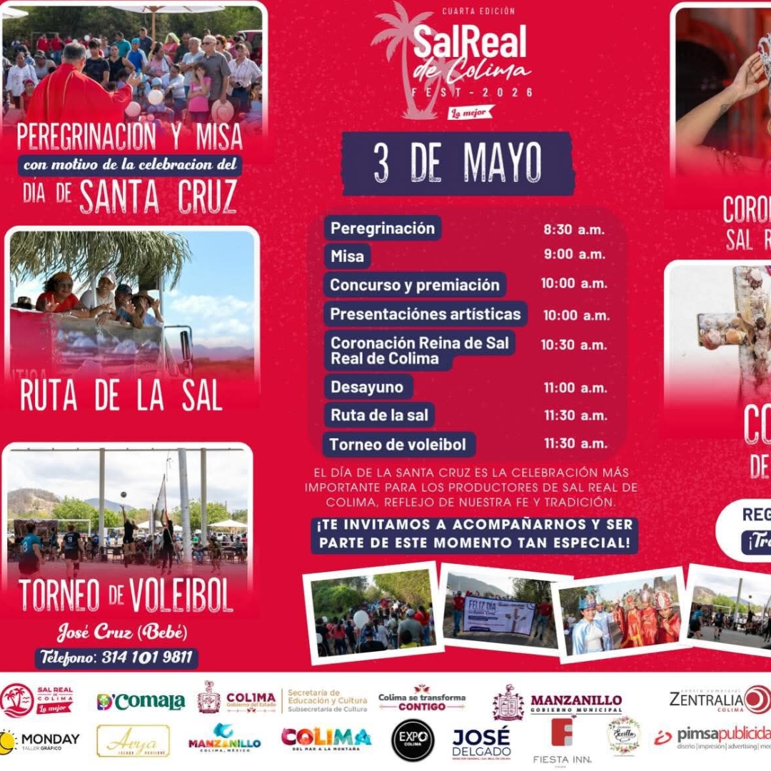 Sal Real de Colima invita al Festival de la Cruz; esperan más de mil asistentes en celebración de tradiciones salineras
