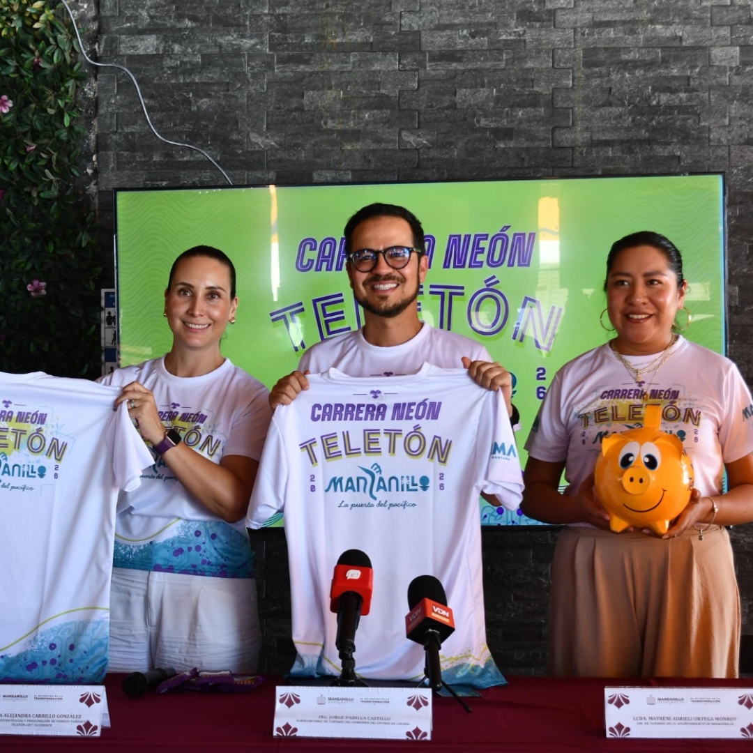 Gobierno del Estado y Ayuntamiento de Manzanillo invitan a participar en la Carrera Neón Teletón, a beneficio del CRIT Colima
