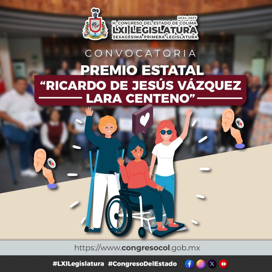 Reiteran invitación a inscribir propuestas al Premio Estatal “Ricardo de Jesús Vázquez Lara Centeno” 2025