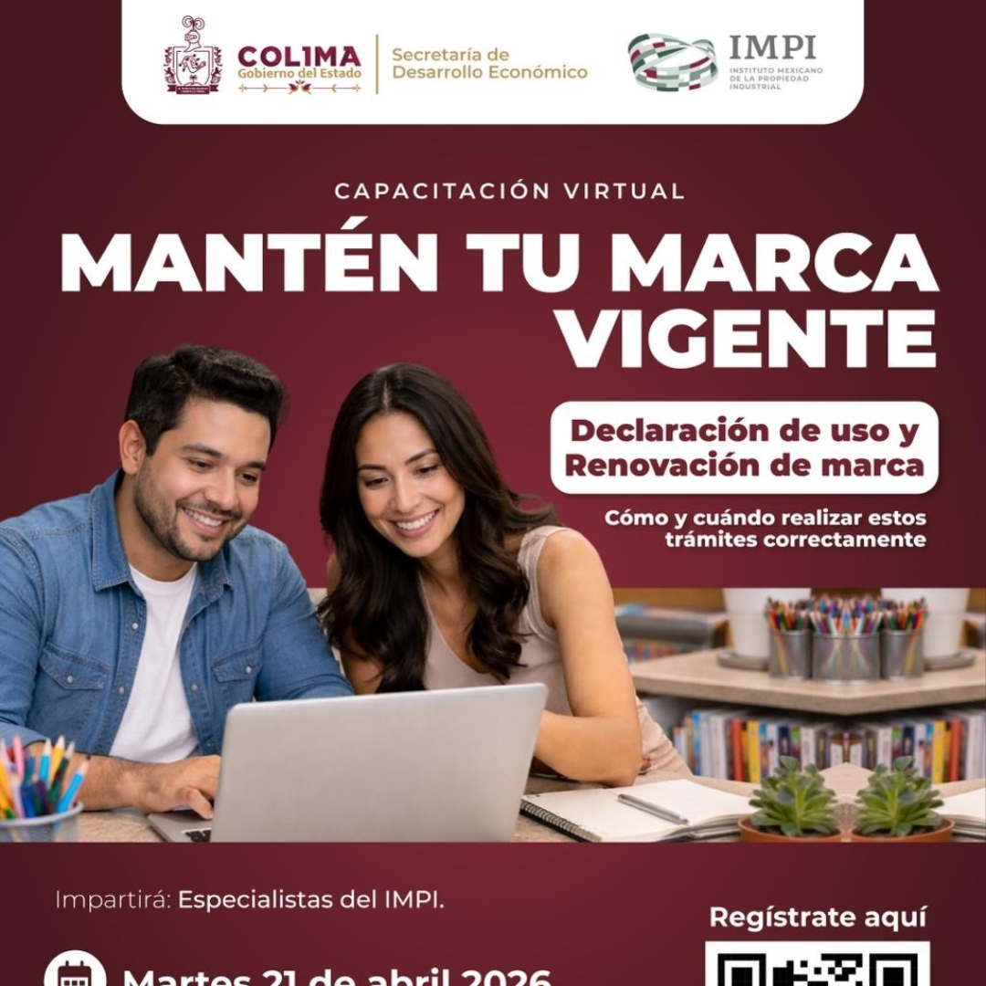 Sedeco Colima invita a capacitación gratuita para mantener vigente el registro de marca