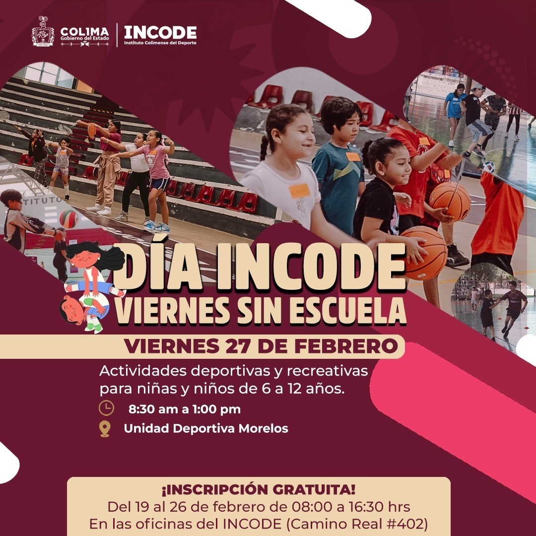 Incode invita al segundo ‘Viernes sin Escuela’ de 2026 por Consejo Técnico Escolar