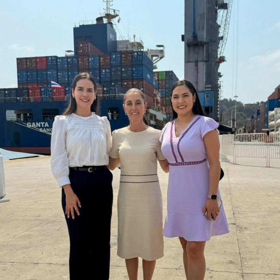 Indira Vizcaíno subraya posición estratégica de Manzanillo, durante la supervisión de la Presidenta Sheinbaum por Asipona